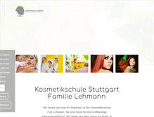 Tablet Screenshot of kosmetikschule-lehmann.de